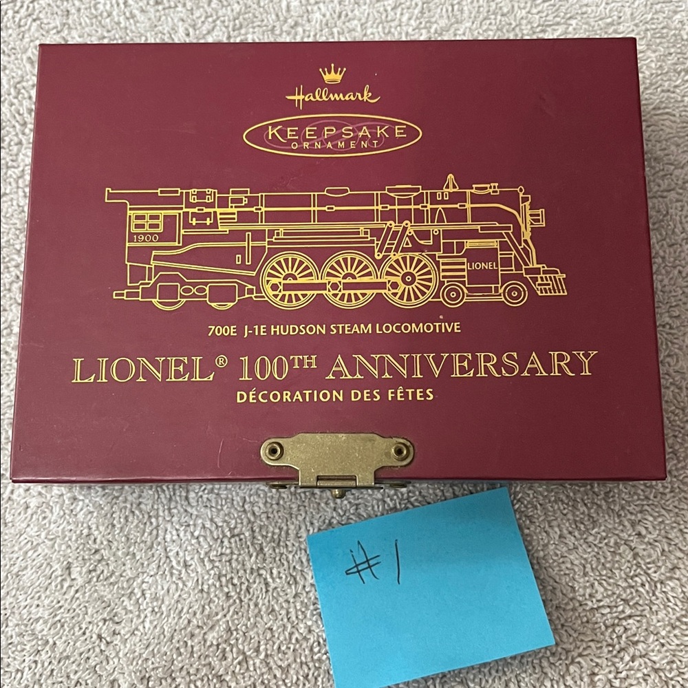 Hallmark Lionel's 100th Anniversary.
700E   J-1E Hudson Steam Locomotive